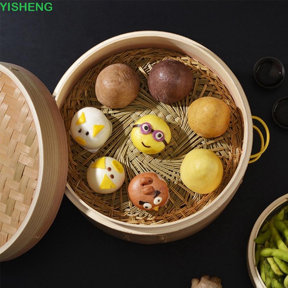YISHENG Cage Dimsum ขนมปังไม้ทําเครื่องครัวฝาครอบตะกร้าปลาทําอาหาร