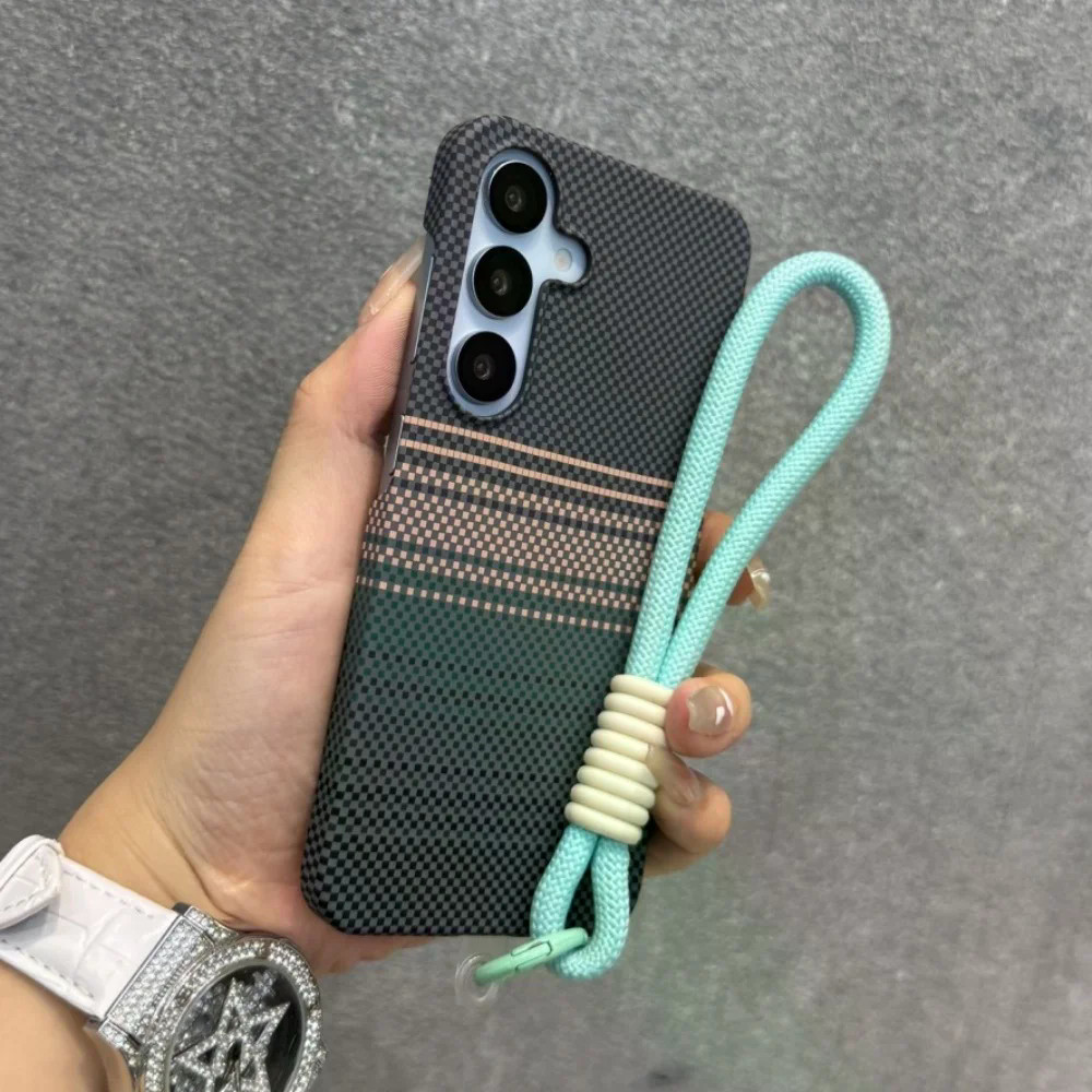 Samsung Galaxy S25 Ultra S24 S23 S22 Plus FE Hard PC Lanyard Mg Magnetic PC Shell Luxury คาร์บอนไฟเบ