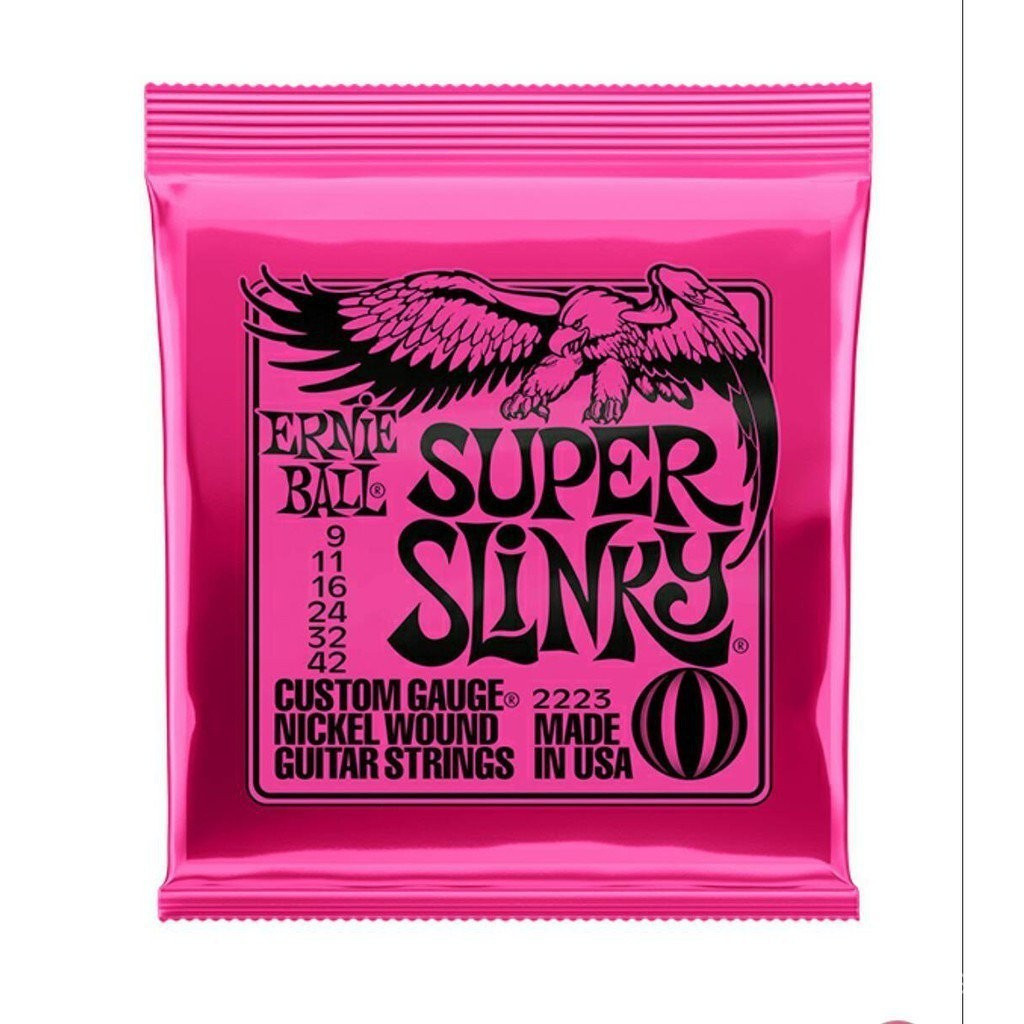 สายกีตาร์ไฟฟ้า Ernie Ball 9 Super Slinky Ernie Ball ® สายกีตาร์ไฟฟ้า บานปกติ เบอร์ 10