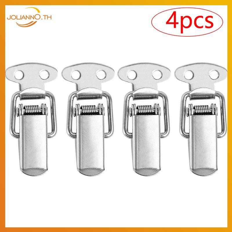 Joliann0 4pcs Vintage เป็ด-ปาก Buckle ล็อคหน้าอกกล่องของขวัญกระเป๋าเดินทางหัวเข็มขัดสลับ Hasp Latch Catch Clamp สแตนเลส th