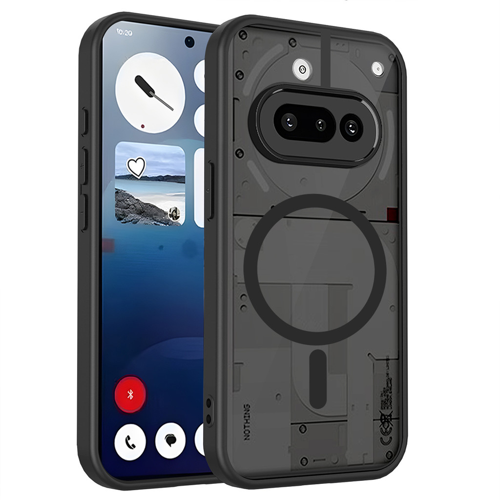 เกราะ Matte Clear Magnetic Wireless Charge เคสกันกระแทกสําหรับโทรศัพท์ Nothing 3 3a lite 2a Pro 2a Plus CMF โทรศัพท์ 2 Pro 1 ฝาครอบ