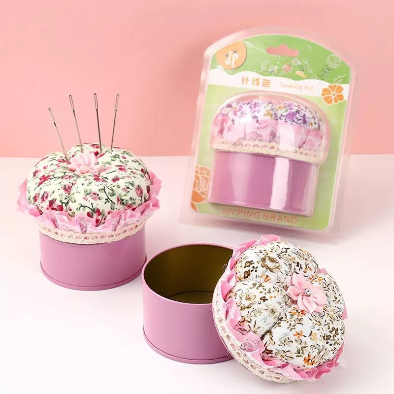 NEEDLE CUSHION + NEEDLE & THREAD HOLDER ชุด SEWING NEEDLE INSERT CUSHION