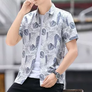 ฮาวายเสื้อแขนสั้นพิมพ์ดิจิตอลโพลีเอสเตอร์สำหรับผู้ชายและผู้หญิง M-3XL เทศกาลสงกรานต์