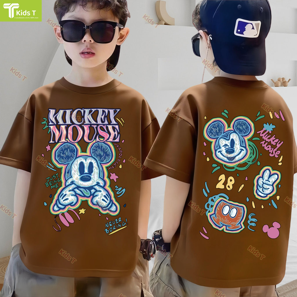 เสื้อยืด disney ร้าน Kids T เกาหลี เสื้อเด็ก ผลิตจากผ้าฝ้าย 100% พิมพ์ลาย mickey mouse เหมาะ เด็กผู้ชาย และ เด็กผู้หญิง ราคา ถูกที่สุด ดีลบีเคเค แกลเลอรีภาพที่ 5