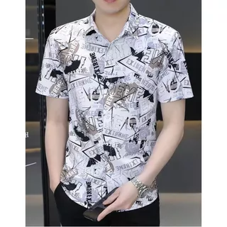 เสื้อแขนสั้นสำหรับผู้ชายฮาวายตัดเย็บด้วยผ้าโพลีเอสเตอร์ Fiber 3 สี M-3XL เทศกาลสงกรานต์