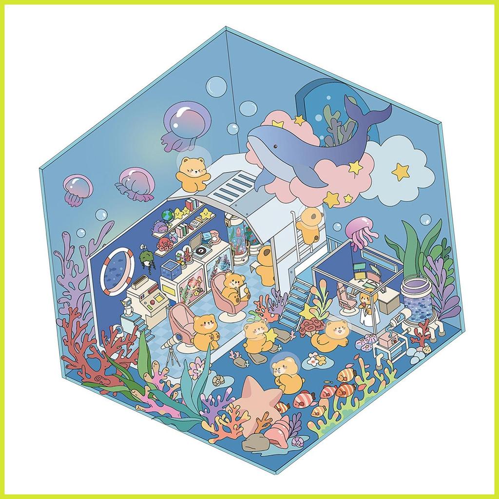 3D ภูมิทัศน์สติกเกอร์ 3D Handcraft Room Decals Creative การ์ตูนสัตว์ Decals Make Your Own Room สติกเ