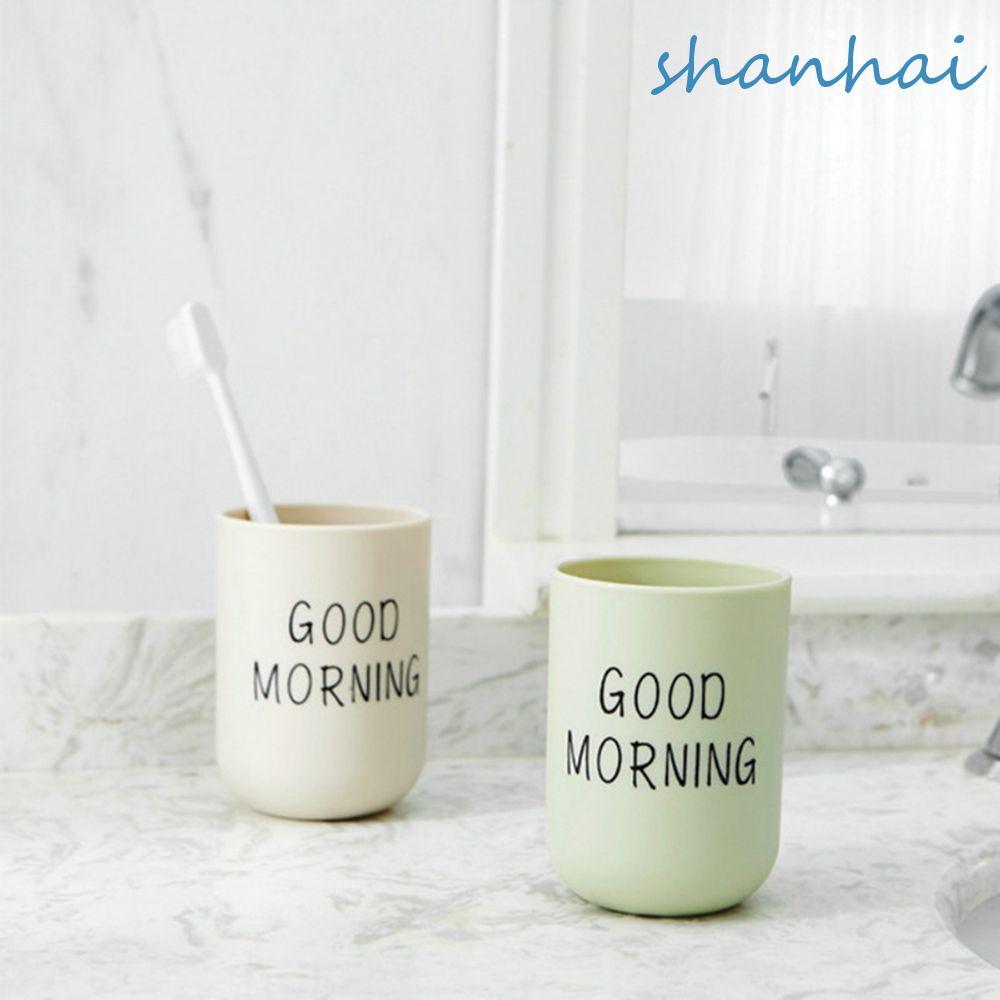SHANHAI Good Morning Cup Nordic Style Travel สําหรับเครื่องดื่มพลาสติกดื่มแบบพกพา Kitchen Drinkware 
