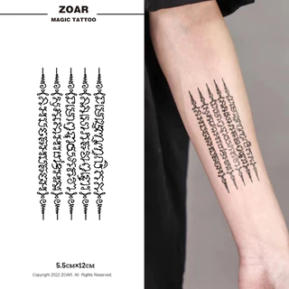 COD🔥 ⚡ส่งจากไทย⚡ แทททูZOAR🚛L01 Magic tattooสติ๊กเกอร์รอยสัก กันน้ำ ยันต์ห้าแถว รอยสัก ลายสัก 15 วัน สีดำ กึ่งถาวร