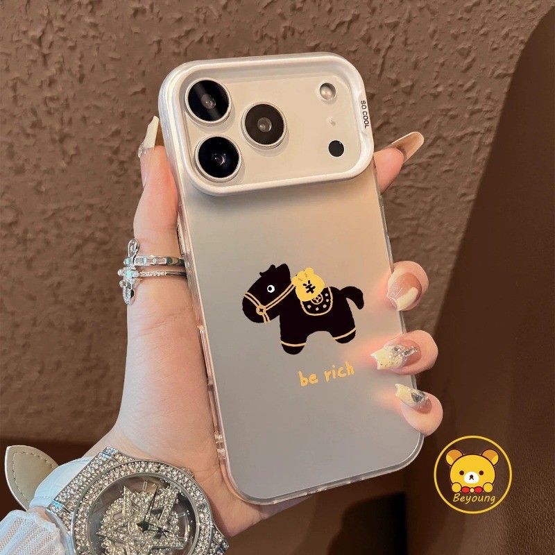 Get Rich Pony Casing สําหรับ Vivo Y78 Plus Y77T Y76S Y75 Y74S Y73 T2 Pro T2X 5G 4G น่ารักการ์ตูนม้าป