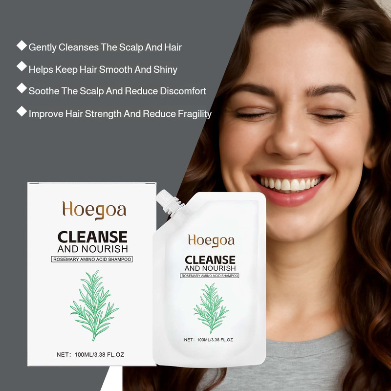 Gentle Cleansing Amino Acid Shampoo Foamy Daily Treatment Hair Rosemary Smooth Hair Shine Shampoo