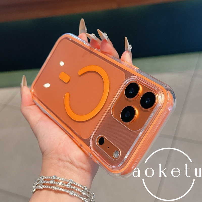 เหมาะสําหรับ ไอโฟน 17 โปรแม็กซ์ เคสโทรศัพท์ถุงลมนิรภัย 2-ใน-1 แม่เหล็กดูด แอปเปิล 17 โปร่งใสรวมทุกอย