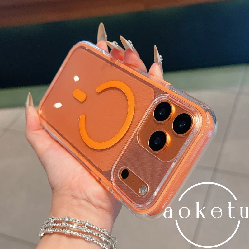 เหมาะสําหรับ ไอโฟน 17 โปรแม็กซ์ เคสโทรศัพท์ถุงลมนิรภัย 2-ใน-1 แม่เหล็กดูด แอปเปิล 17 โปร่งใสรวมทุกอย่าง 16มือโปร ง่าย 15.00 น. ขอบหนา 14/13 ป้องกันการตกฝาครอบนุ