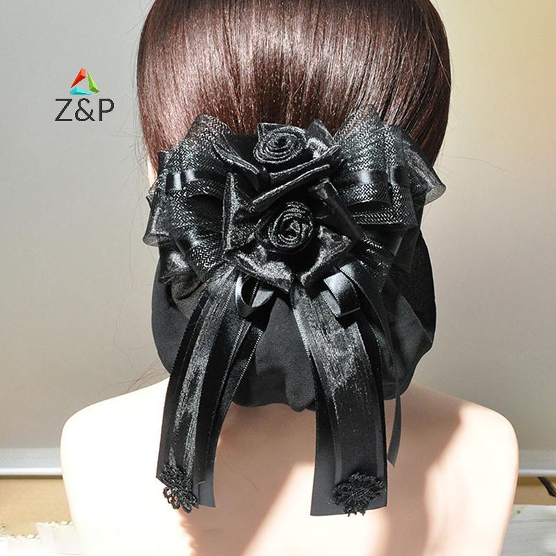 ผมโบว์สุทธิ Bowknot Hairnet ผ้าลูกไม้ แฟชันสำหรับผู้หญิงและพยาบาล ราคา ถูกที่สุด ดีลบีเคเค แกลเลอรีภาพที่ 8