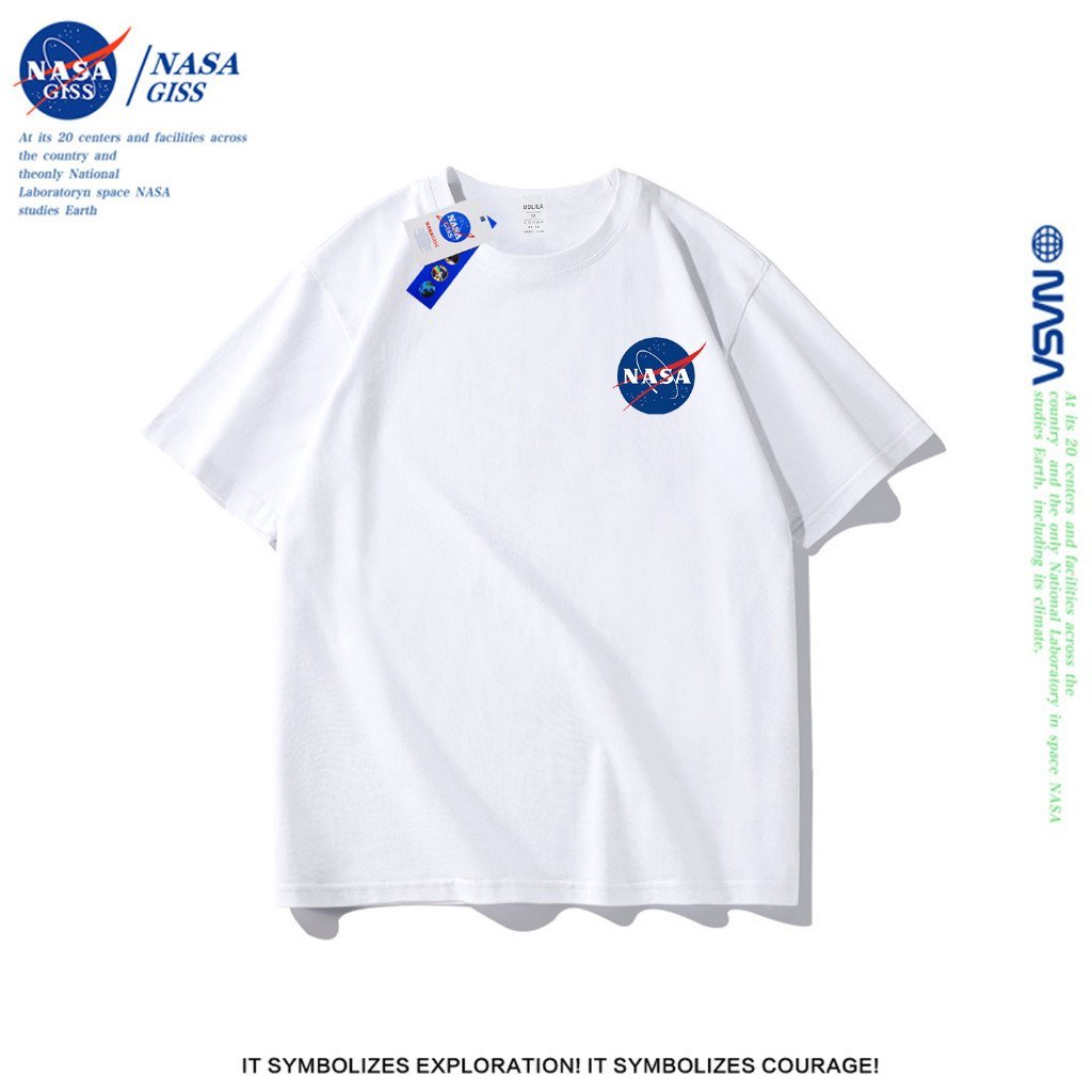 เสื้อยืดแขนสั้น NAZA สำหรับผู้ชายและผู้หญิง สไตล์สตรีทฮิปฮอป ทำจากผ้าฝ้ายคุณภาพ ออกแบบทรงหลวม และสวม