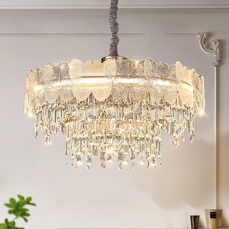 Light Luxury Living Room Chandelier K9Crystal Lamp Modern Villa Dining Room Master Bedroom Cozy Lamp