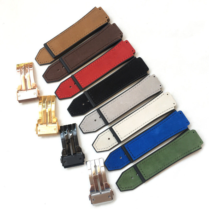 Frosted Genuine Leather Watch Strap for Men HUBLOT Hengbao Hublot Classic Fusion Series Rubber Wrist