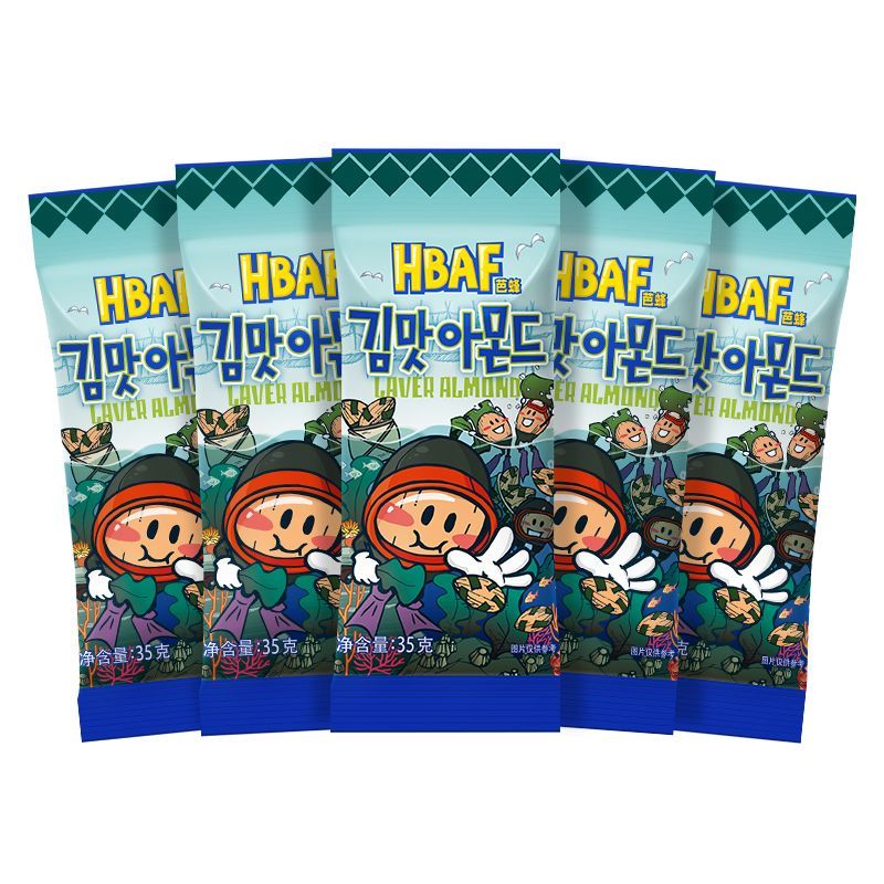 ใหม่สําหรับปี 2026 HBAF Babe รสสาหร่าย Tonsand Baden Almond Snack Food Nut Snacks นําเข้าจากเกาหลี20