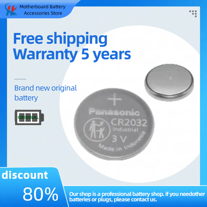 แบตเตอรี่เหรียญ Panasonic แบตเตอรี่ปุ่ม CR2032 3v CR 2032 แบตเตอรี่ลิเธียม
