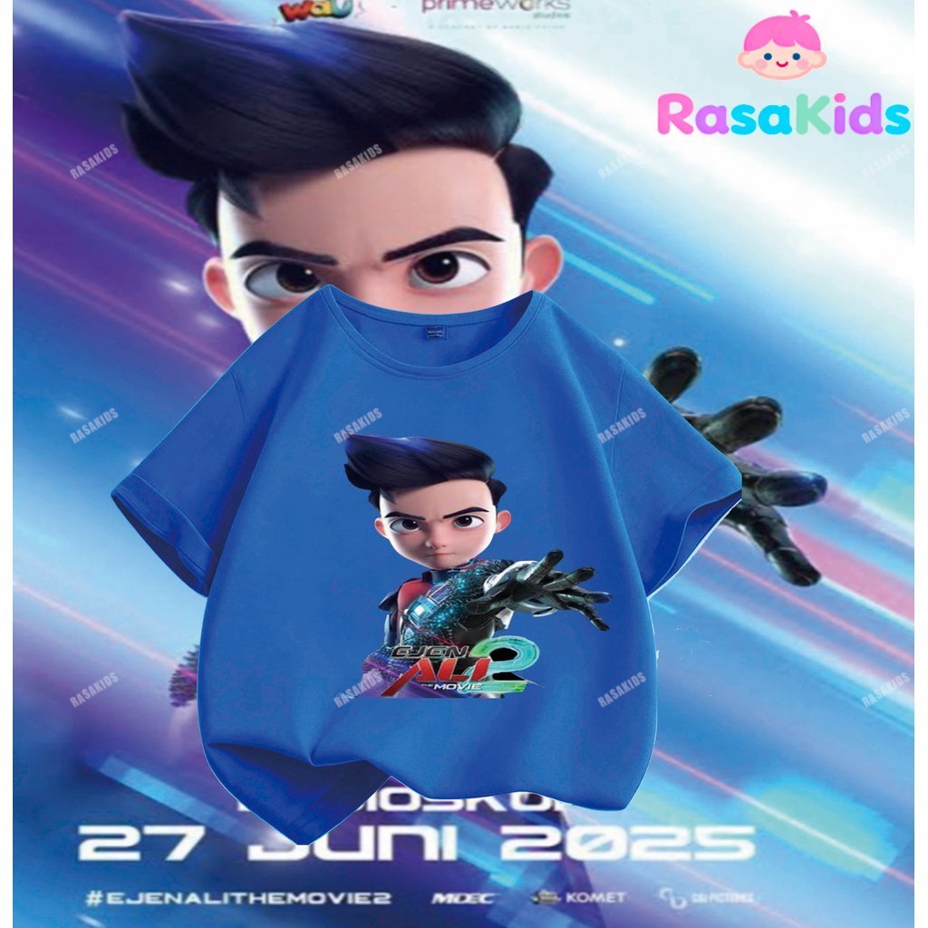 เสื้อยืดเด็ก Unisex สไตล์เกาหลี จากภาพยนตร์ Ejen Ali The Movie 2