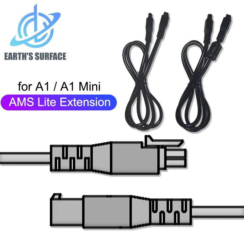 3D ชิ้นส่วนเครื่องพิมพ์สําหรับ Bambu Lab AMS Lite 1M 4-pin สายต่อขยายสําหรับ Bambulab A1/A1mini สายส