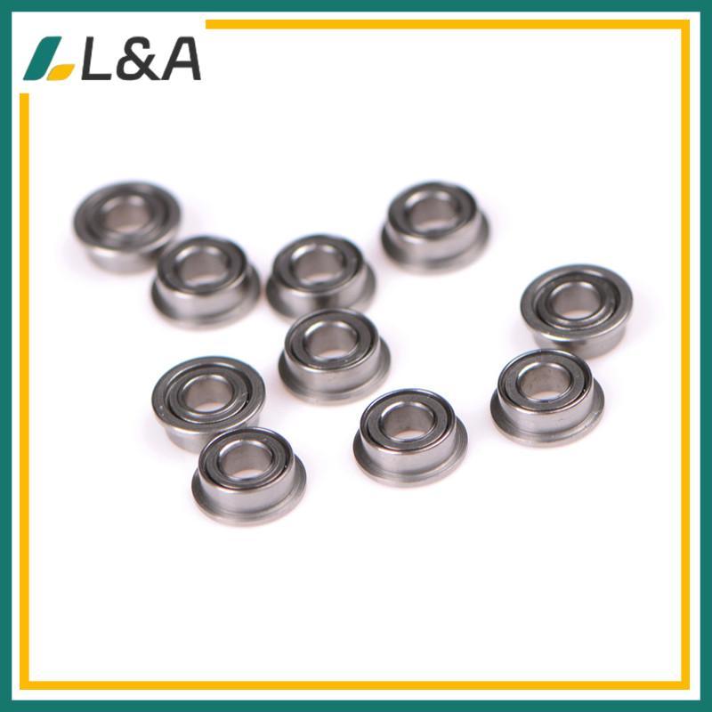 L&A 10PCS MF63zz Mini Metal Double Shielded Flange Ball Bearings (3mmX6mmX2.5mm) .