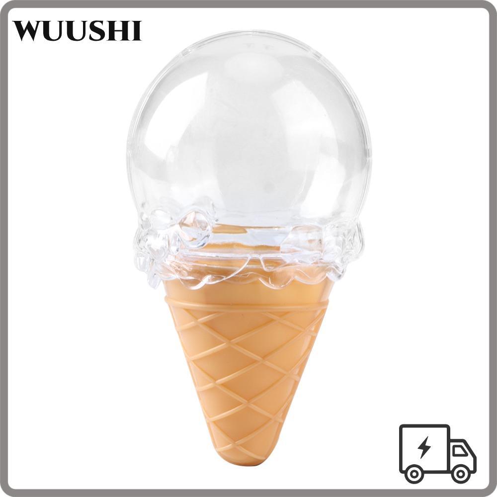 WUSHI 8 ชิ้นไอศกรีมกล่องขนม, PS โปร่งใสกล่องขนม,ปาร์ตี้โปรดปรานไอศกรีมรูปร่าง 10x6 ซม./3.9x2.4in Reu