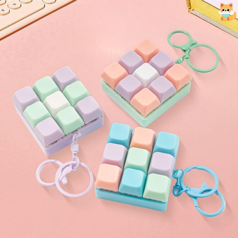 [VI] Creative Dpression 9 คีย์บอร์ดพวงกุญแจของเล่นสําหรับผู้ใหญ่ Antistress ของเล่นเด็กหญิง Anti Stress Finger คีย์บอร์ดเกม Key แหวน TH