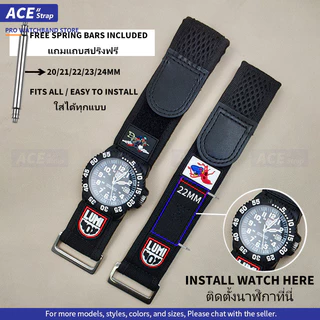สายนาฬิกาไนลอนและสายผ้าใบ สำหรับ Luminox ขนาด 20 มม. 21/22 มม. 23 มม. เข้ากับรุ่นซีรีส์ 3050 และ 3950 ใช้ได้ทั้งชายและหญิง สวมใส่สบาย ระบายอากาศได้ดี
