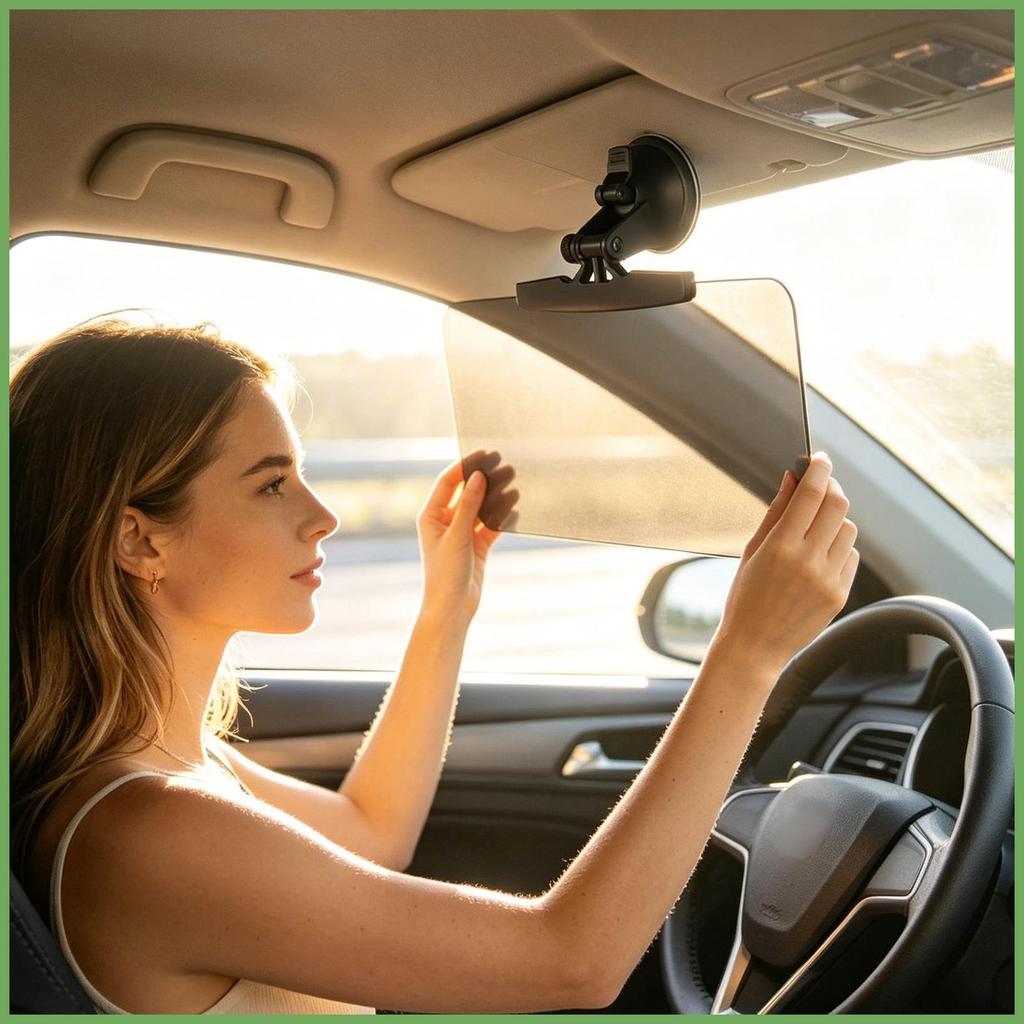 Sun Visor Extender สําหรับรถดูดถ้วยหน้าต่าง UV Protection กระจก Visor Extender สําหรับรถบรรทุก SUV V
