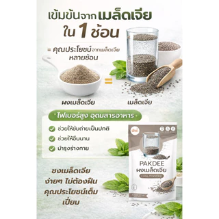 เมล็ดเชีย (Chia Seeds) 100% ขนาด 100 กรัม ออร์แกนิค ไฟเบอร์สูงและโอเมก้า 3