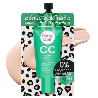 (1ซอง) Cathy Doll CC Cream Anti Acne,Speed Cover , Speed White SPF50 PA+++ 7ml. เคที่ดอลล์ ซีซี ครีม สูตรซิก้า สูตรปกปิด