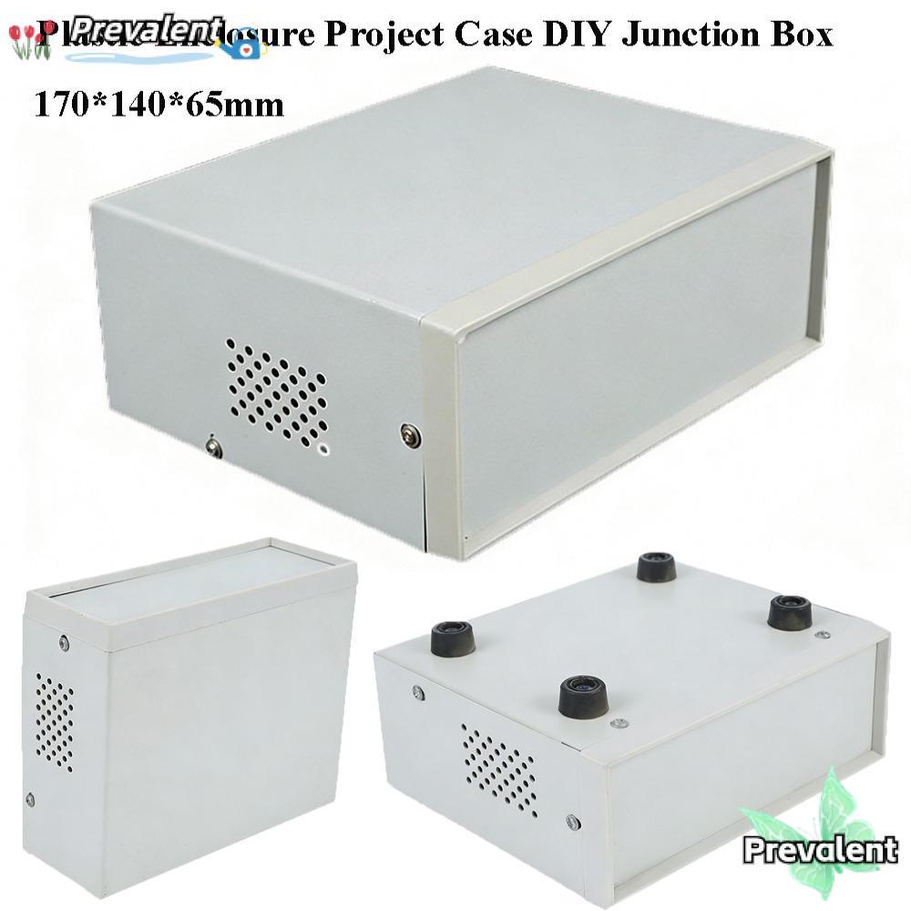 PREVALENT DIY Junction Box, 170*140*65mm Grey Enclosure Project, กล่องที่อยู่อาศัยในร่มกลางแจ้งพลาสต