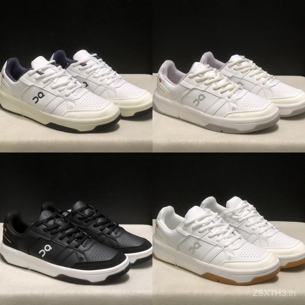 On Running On Cloud X THE ROGER Clubhouse รองเท้าเทนนิสและไลฟ์สไตล์ สีขาวและดำ