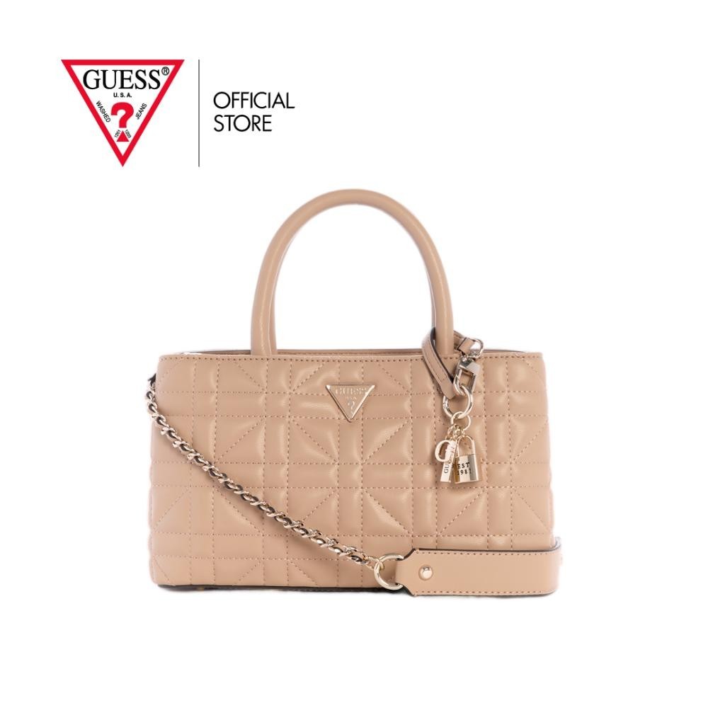 GUESS กระเป๋า รุ่น QG962506 EDITA ELITE SATCHEL สีเบจ