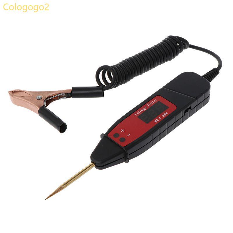 Cologogo2 Spring Line Car Electric Voltage Test Pen Probe Detector Tester พร้อมไฟ LED