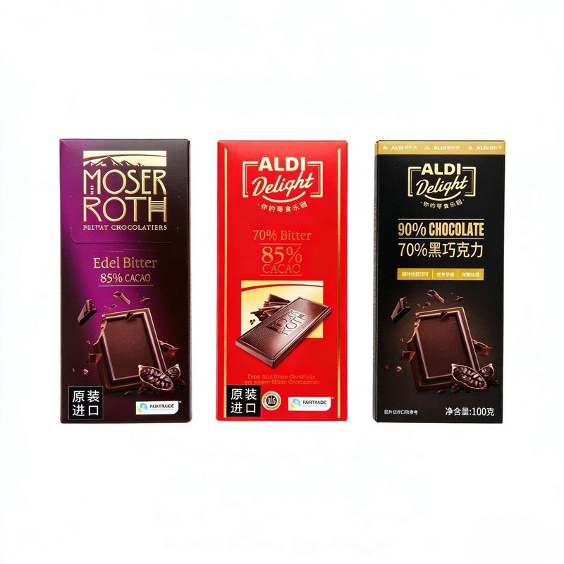 [Oleqi Dark Chocolate] 70% 85% 90% Dark Chocolate เนยโกโก้บริสุทธิ์ Rich Dark Snacks 4.8.10