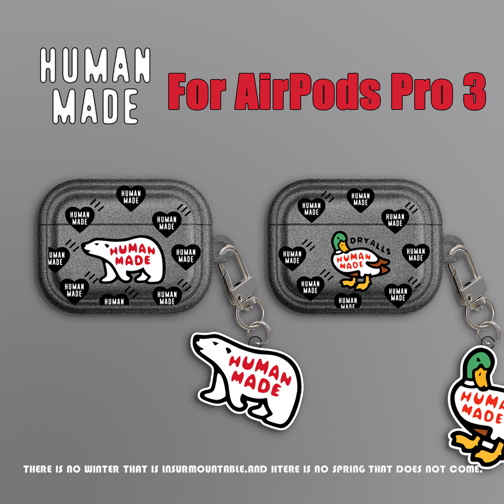 Human made สัตว์หูฟังสําหรับ AirPodsPro3 อุปกรณ์เสริมจี้โปร่งใสหูฟังป้องกันกรณีสไตล์ใหม่สําหรับ AirP