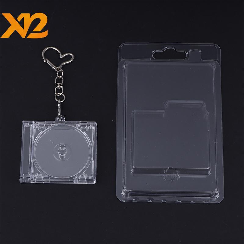 [XXNZMM] Mini Cd พวงกุญแจอัลบั้มพลาสติก Cd Cases Clear DVD Cover Bulk DVD Jewel Keyring เพลง nk Mini