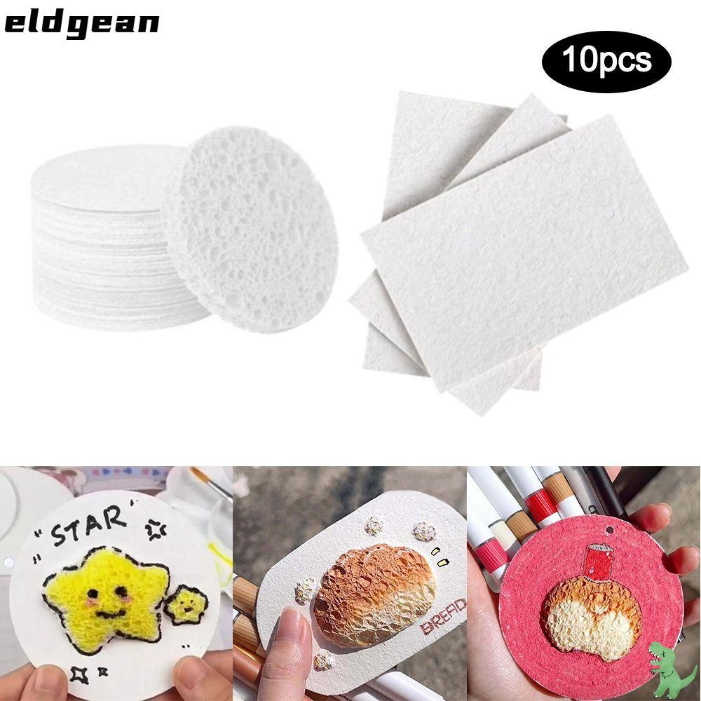 ELDGEAN 10 ชิ้นภาพวาดเนื้อกระดาษ, โฟมของเล่นเพื่อการศึกษา Puffy Texture กระดาษ, DIY หัตถกรรมฟองน้ําท
