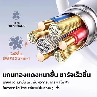 สายชาร์จ Type C Micro Ios Fsat 3 In 1 สําหรับ OPPO Samsung 7A 100W
