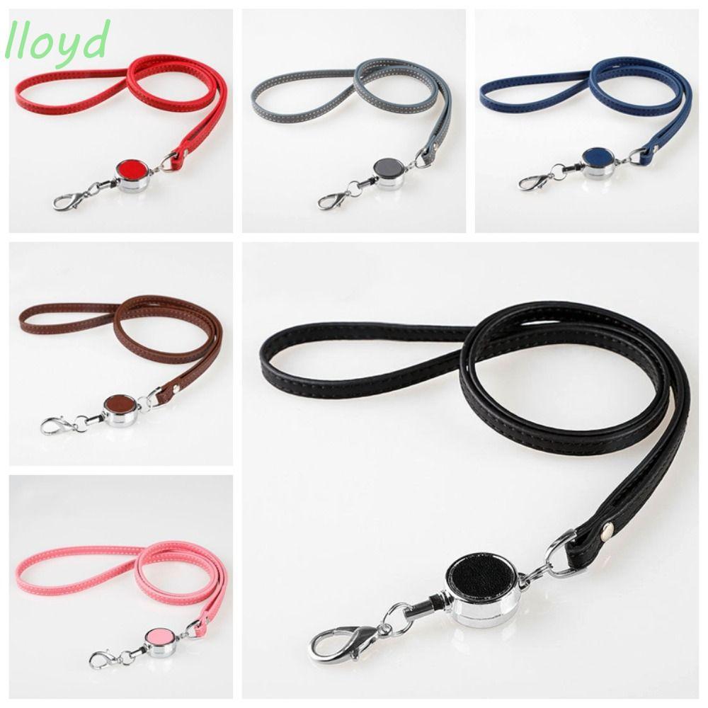 LLOYD Lanyards Telescopic Sling, ป้ายชื่อคอแขวนสายคล้องคอแบบพับเก็บได้,ใบอนุญาตแฟชั่นสีสดใสธุรกิจ ID Badge Holder Work Office