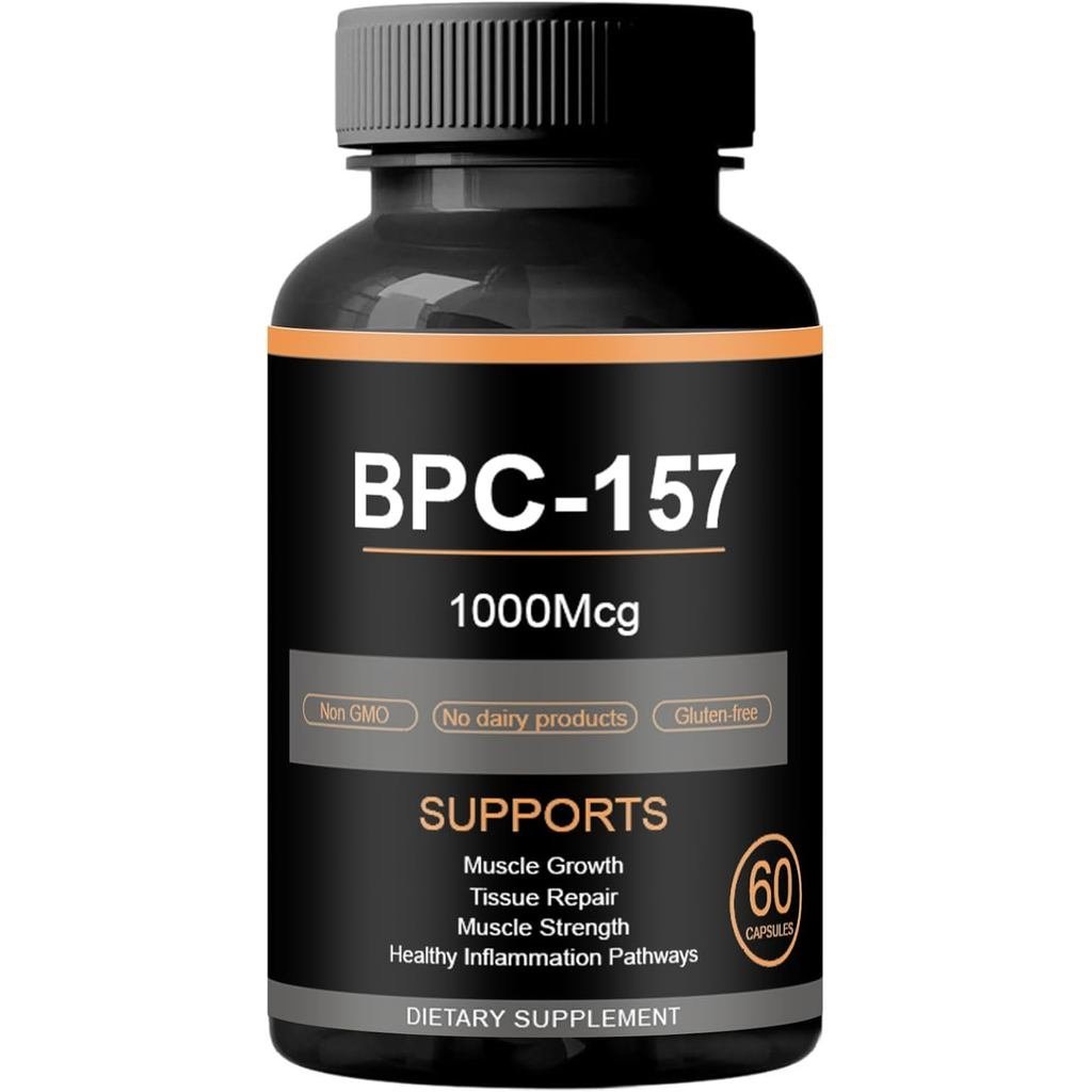 BPC157 แคปซูลสําหรับผู้ชายและสตรีพอร์ตการเจริญเติบโตของกล้ามเนื้อเนื้อเยื่อซ่อมความแข็งแรง 60 แคปซูล