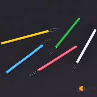 KNMSA] 10 ชิ้น Turtlenector Threading เข็มจักรเย็บผ้าเครื่องมือทรงกระบอกที่มีสีสันเข็ม Threader เย็บ Threader DIY อุปกรณ์เสริม สนค