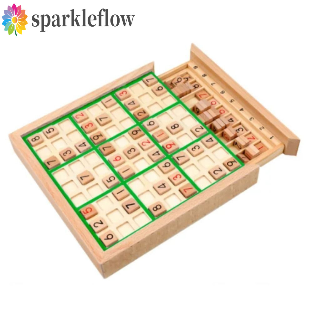 SPARKLEFLOW Sudoku หมากรุก, Sudoku Montessori Sudoku Crosswords ของเล่น, ของเล่นปริศนาคณิตศาสตร์หลัก
