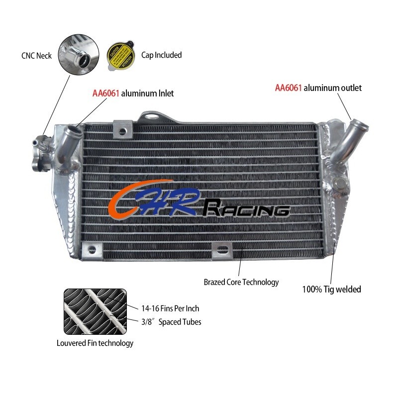 สําหรับ Kawasaki KLR650 KL650A KL650-A 1987-2007 หม้อน้ําอลูมิเนียมใหม่เอี่ยม