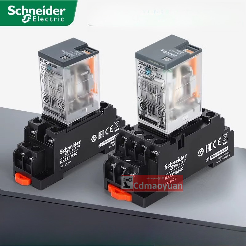 Schneider รีเลย์ระดับกลางขนาดเล็ก RXM2LB2BD RXM2LB2P7 RXM4LB2BD RXM4LB2P7 RXM2AB2BD 2P7 RXZE1M2C