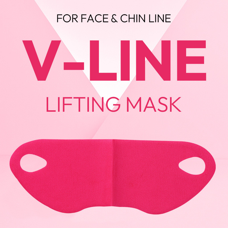 V Face Mask Bandage Face Mask Double Chin Lift Face Handy Tool บํารุงผิวหน้า Rose Red Ear Mask202604