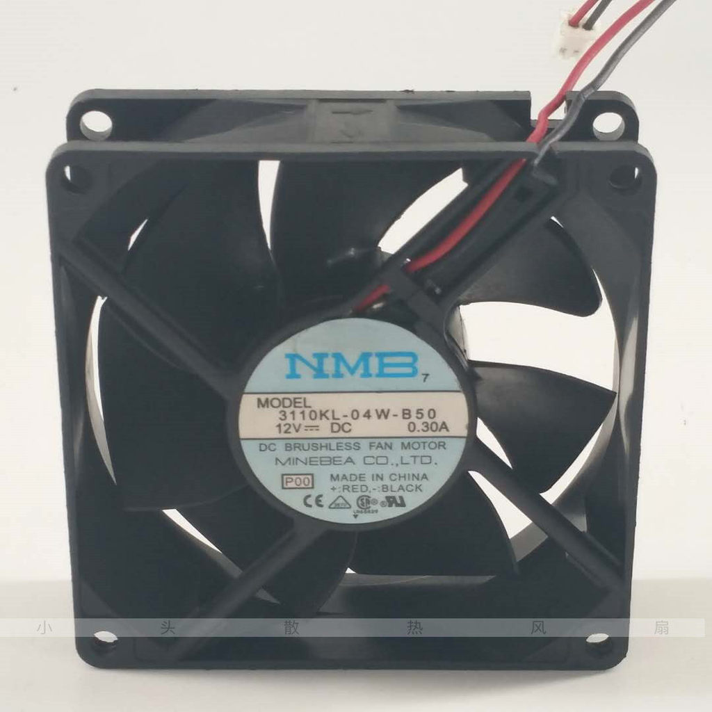[อุปกรณ์ระบายความร้อนคอมพิวเตอร์] NMB 3110KL-04W-B50 8025 12V 0.30A 8CM Ball Cooling Fan 80 * 80 * 2