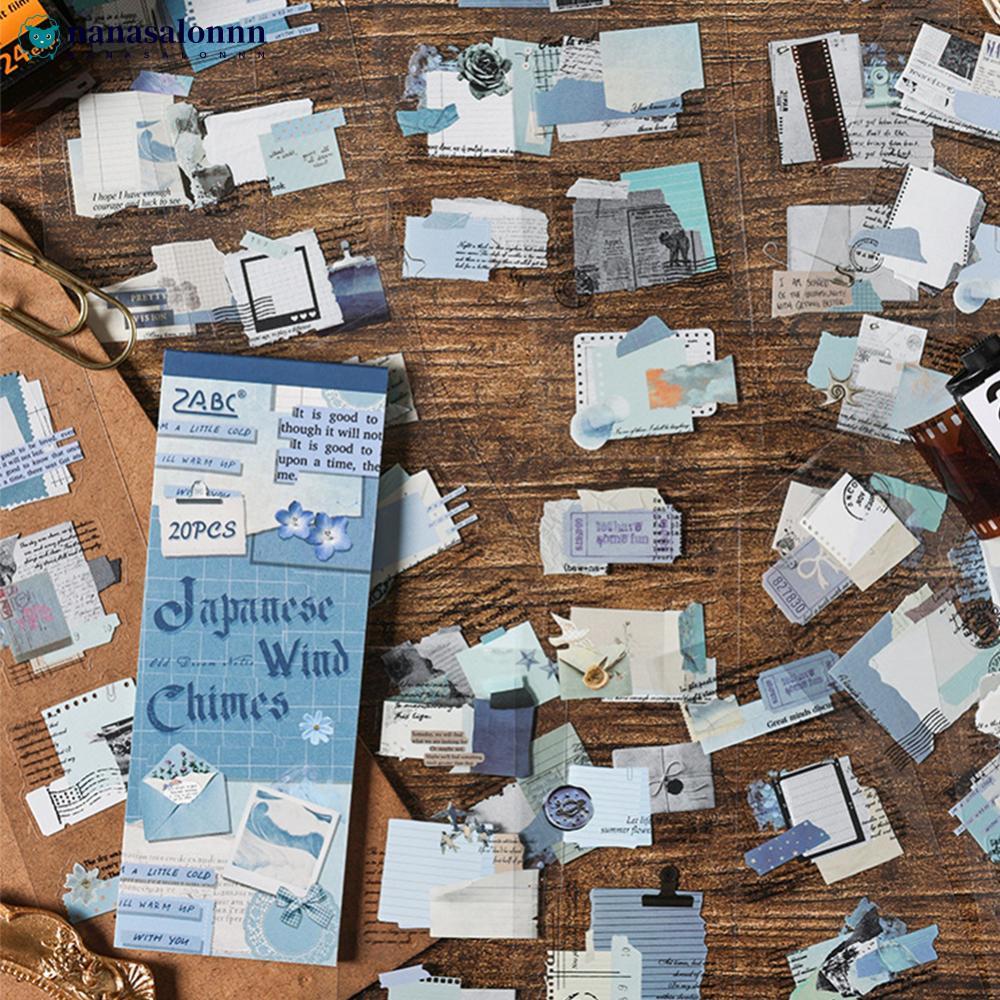 NANASALONNN Old Dream Notes Series Vintage Label Landscape Scrapbooking สติกเกอร์หนังสือ Pre-cut DIY