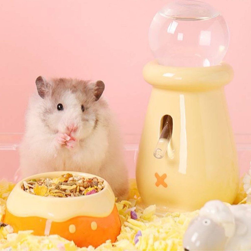 รูปร่างน่ารัก 2-in-1 Water and Food Dispenser Anti-Leak Pet Feeding Station Food-Safe-Safe